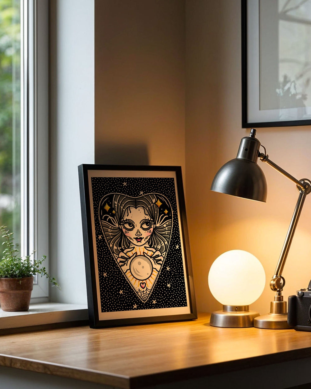Ouija Planchette Girl Print - Ella Mobbs