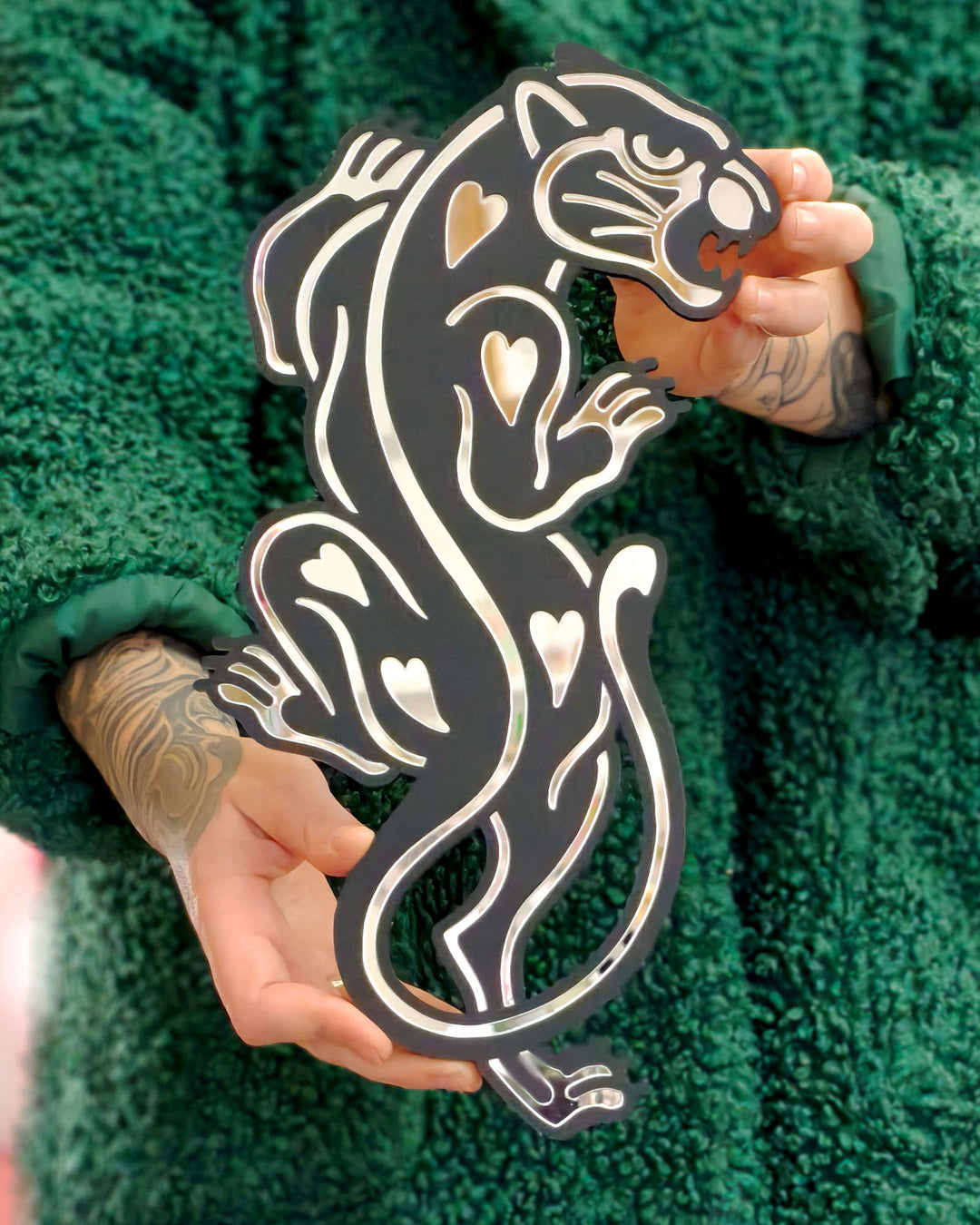 Small Panther Wall Hanging (Black)