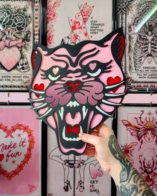 Panther Head Wall Hanging