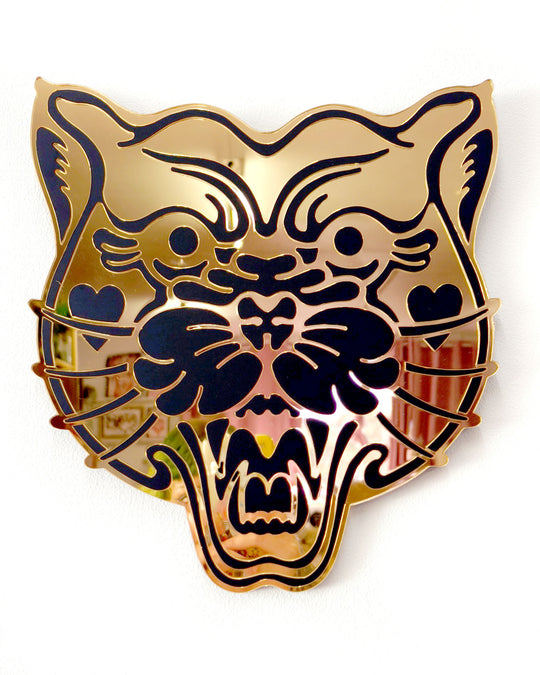 Panther Head Wall Hanging (Gold Seconds)