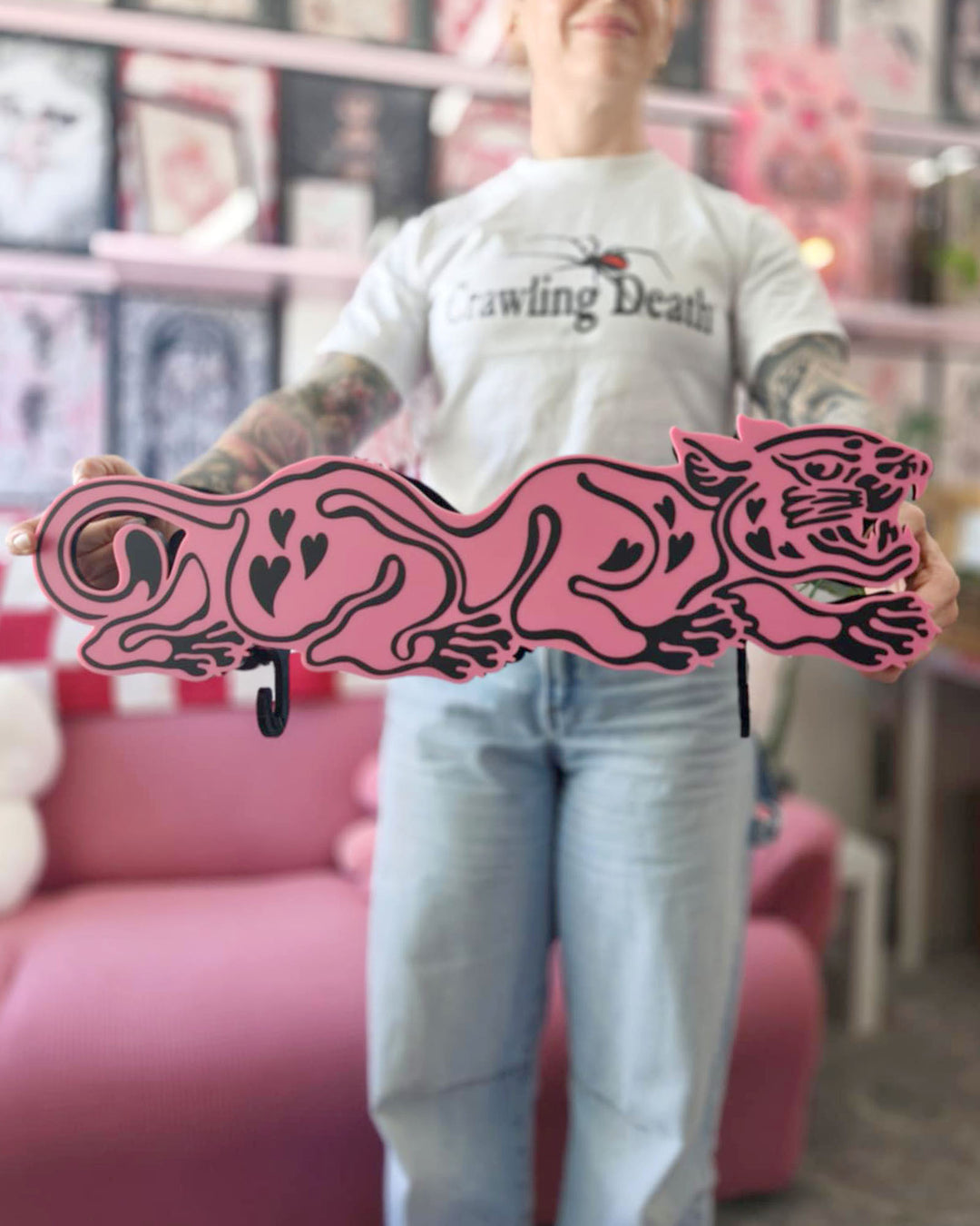 Crawling Panther Shelf (Pink)