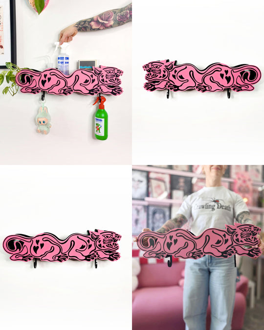 Crawling Panther Shelf (Pink)