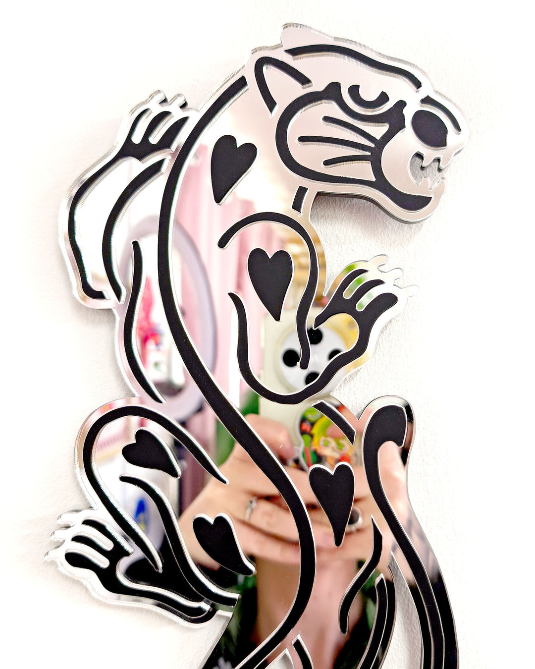 Small Panther Wall Hanging (Silver)