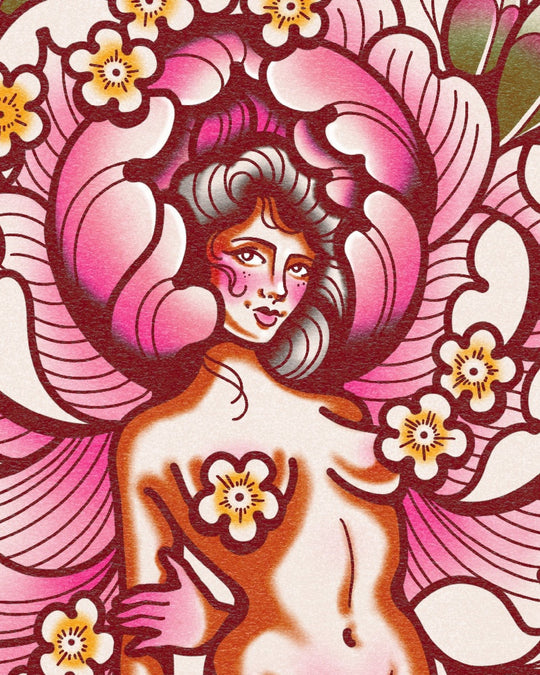 Peony Lady Print - Ella Mobbs