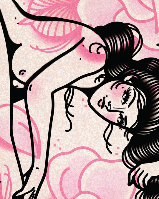 Pin Ups and Flowers Print - EllaMobbs
