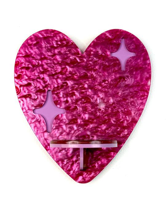 Heart Shelf (Pink Marble)
