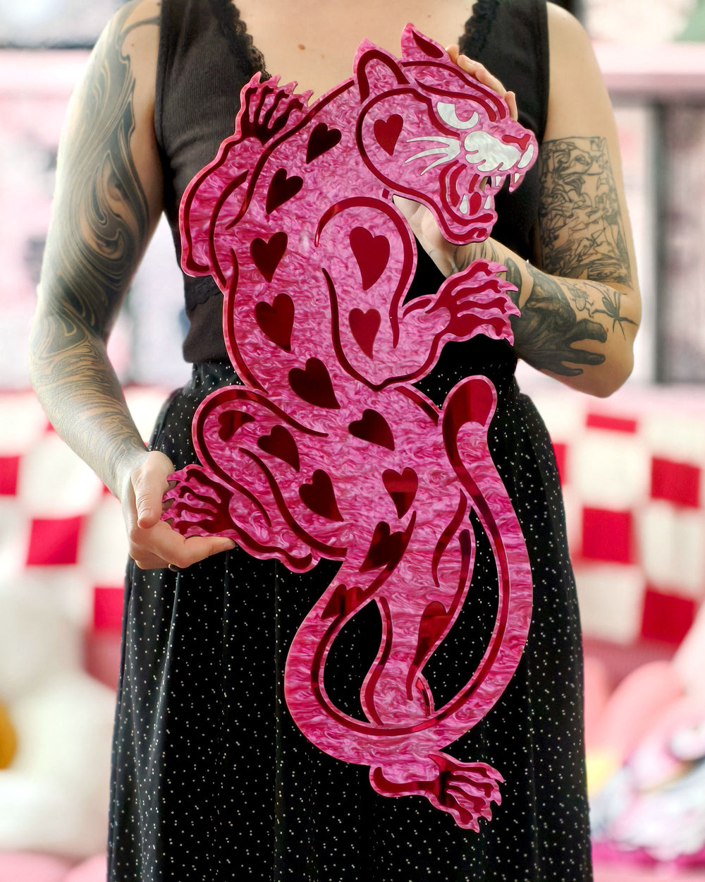 Panther Wall Hanging (Pink)