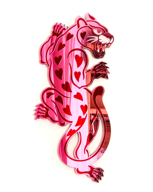 Panther Wall Hanging (Pink Mirror/Seconds)