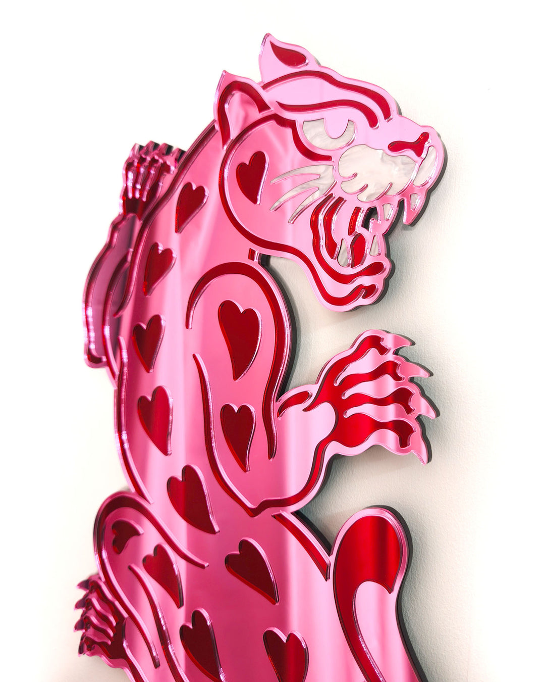 Panther Wall Hanging (Pink Mirror/Seconds)