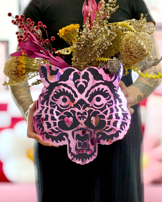 Tiger Vase (Pink)