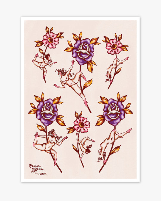 Pole Dancers Print