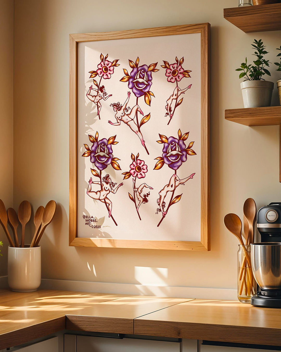 Pole Dancers Print - Ella Mobbs