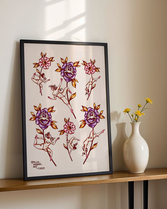 Pole Dancers Print - Ella Mobbs