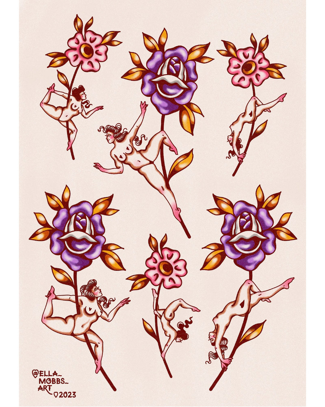 Pole Dancers Print - EllaMobbs