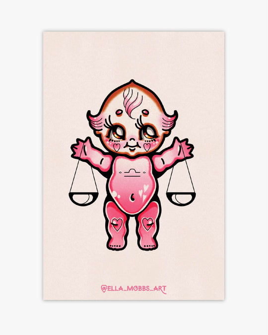 Libra Postcard