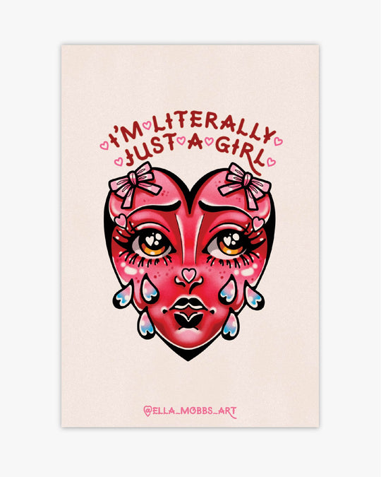 Literally Crying Heart Postcard