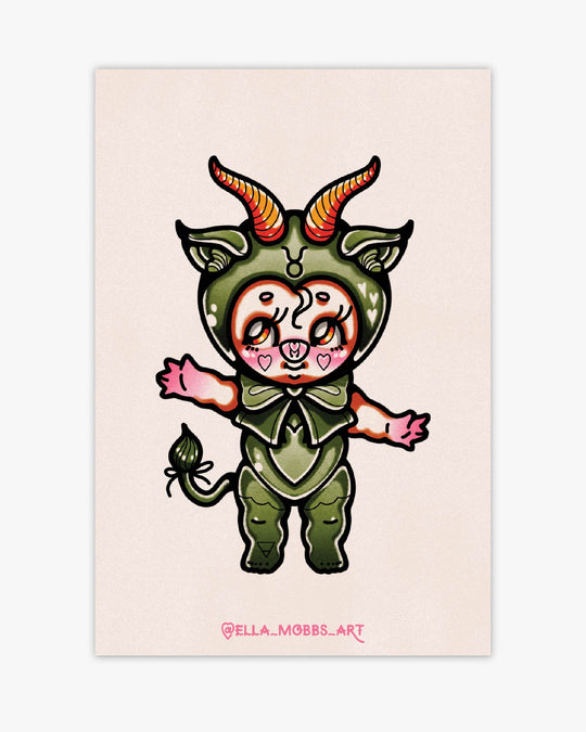 Taurus Holographic Postcard