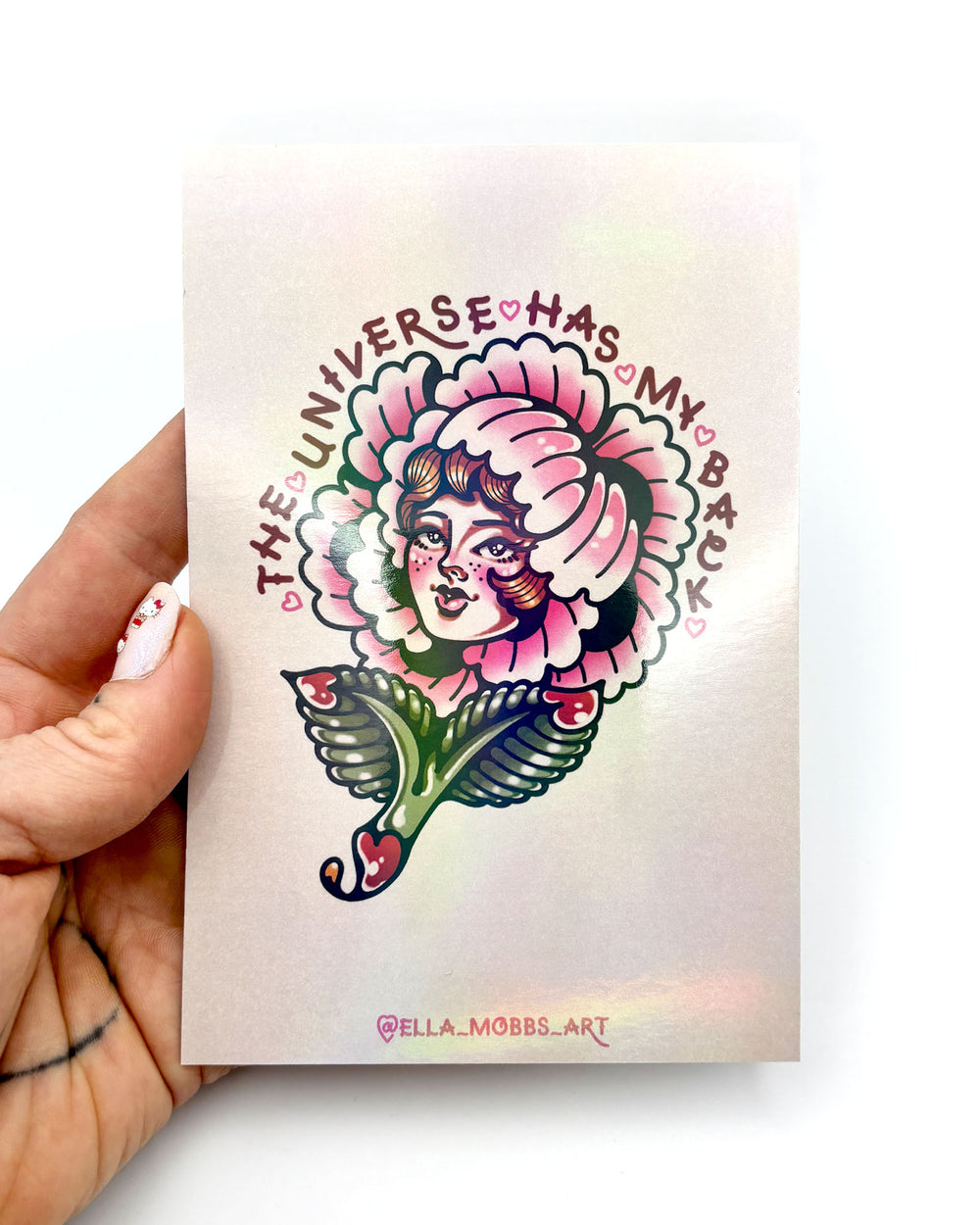 The Universe Flower Holographic Postcard