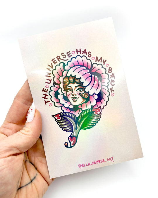 The Universe Flower Holographic Postcard