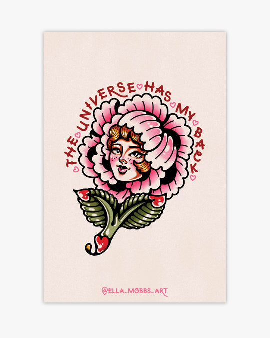 The Universe Flower Holographic Postcard