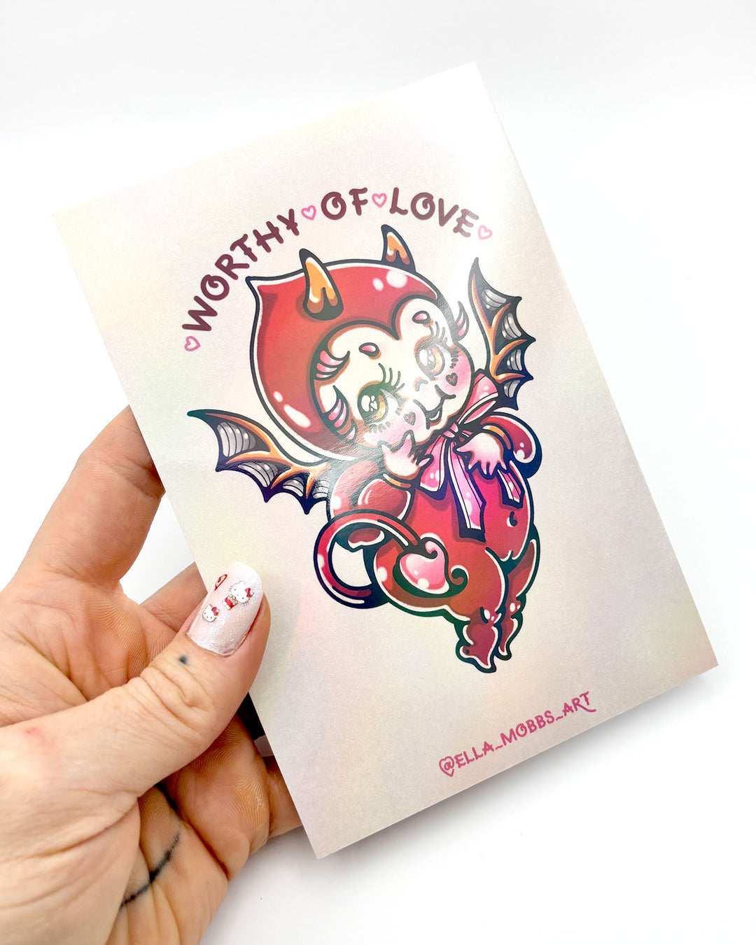 Worthy of Love Holographic Postcard
