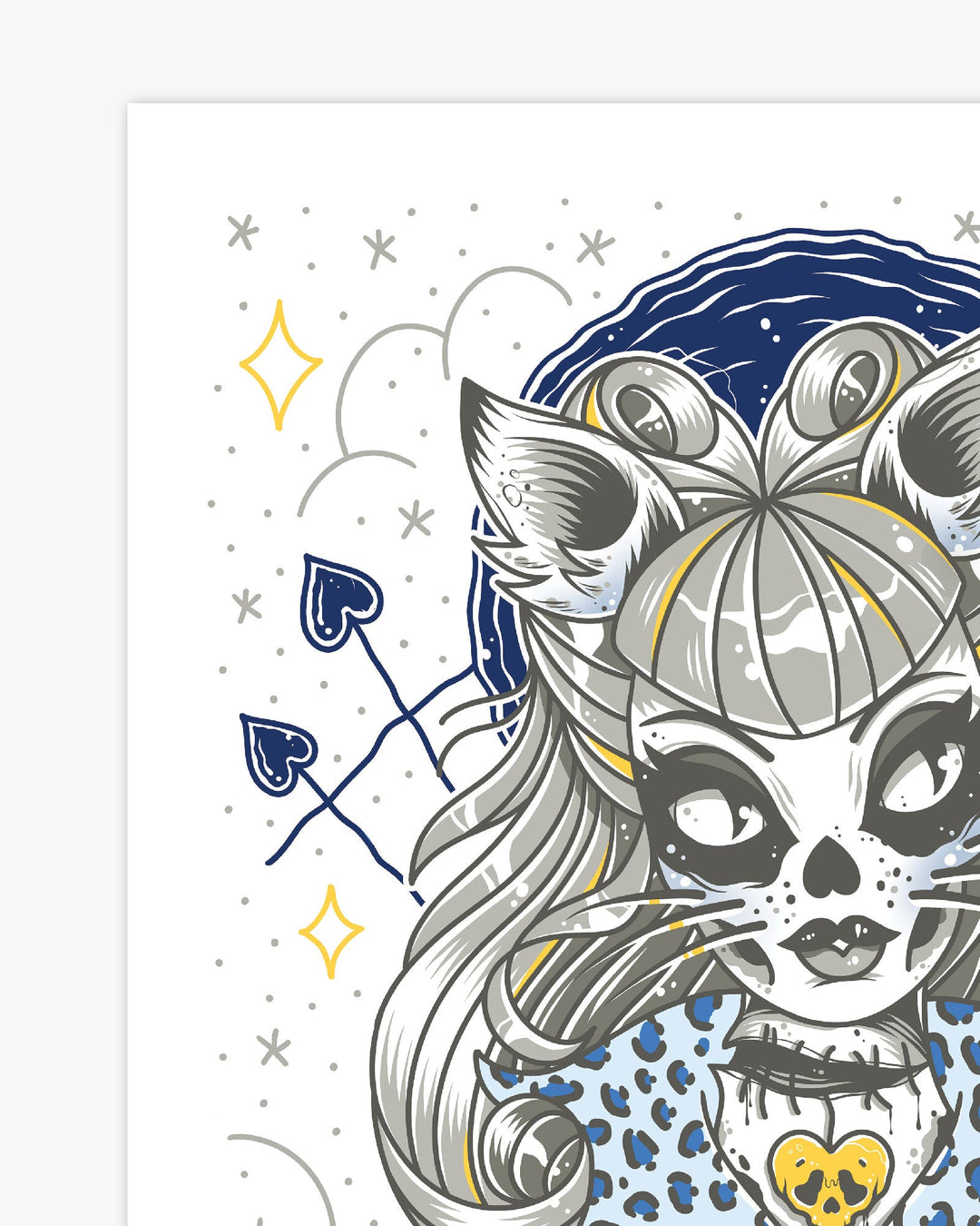 Psycho Kitten Print - Ella Mobbs