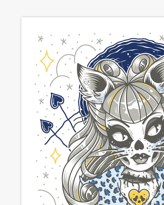 Psycho Kitten Print - Ella Mobbs