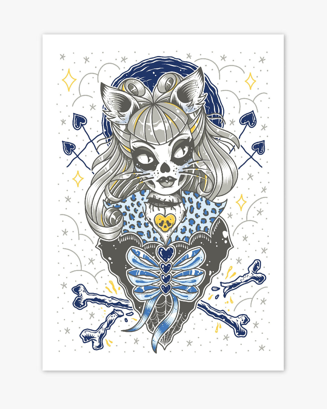 Psycho Kitten Print - Ella Mobbs