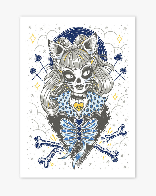 Psycho Kitten Print - Ella Mobbs