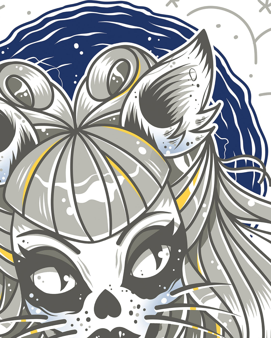 Psycho Kitten Print - Ella Mobbs