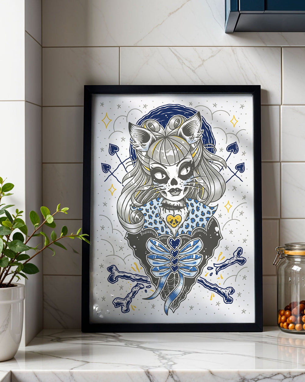Psycho Kitten Print - Ella Mobbs