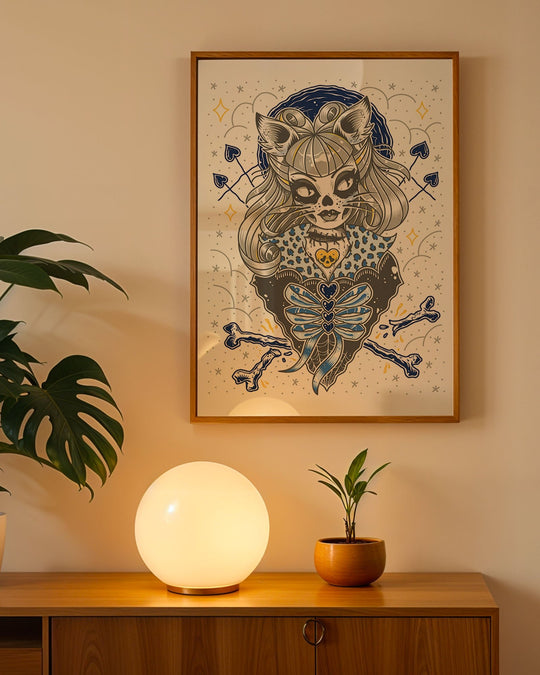 Psycho Kitten Print - Ella Mobbs