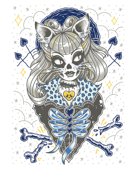 Psycho Kitten Print - EllaMobbs