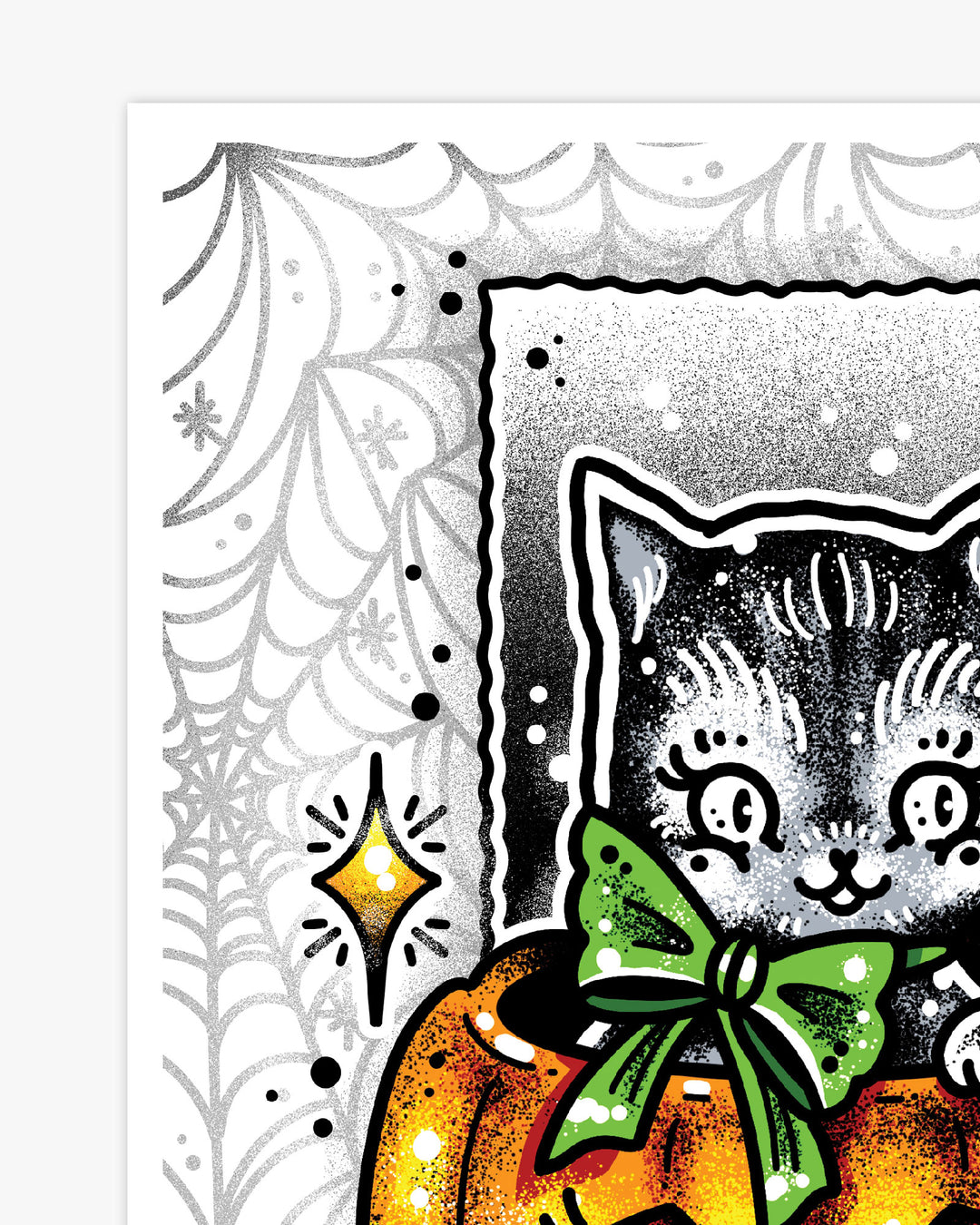 Pumpkin Cat Print