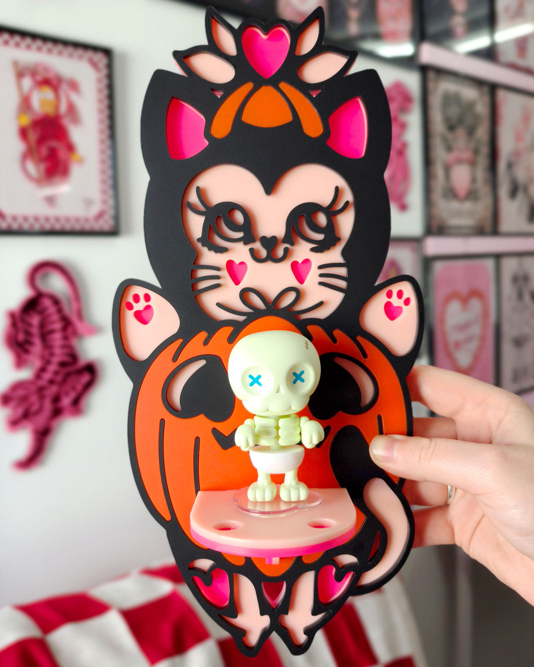 Pumpkin Kitty Shelf