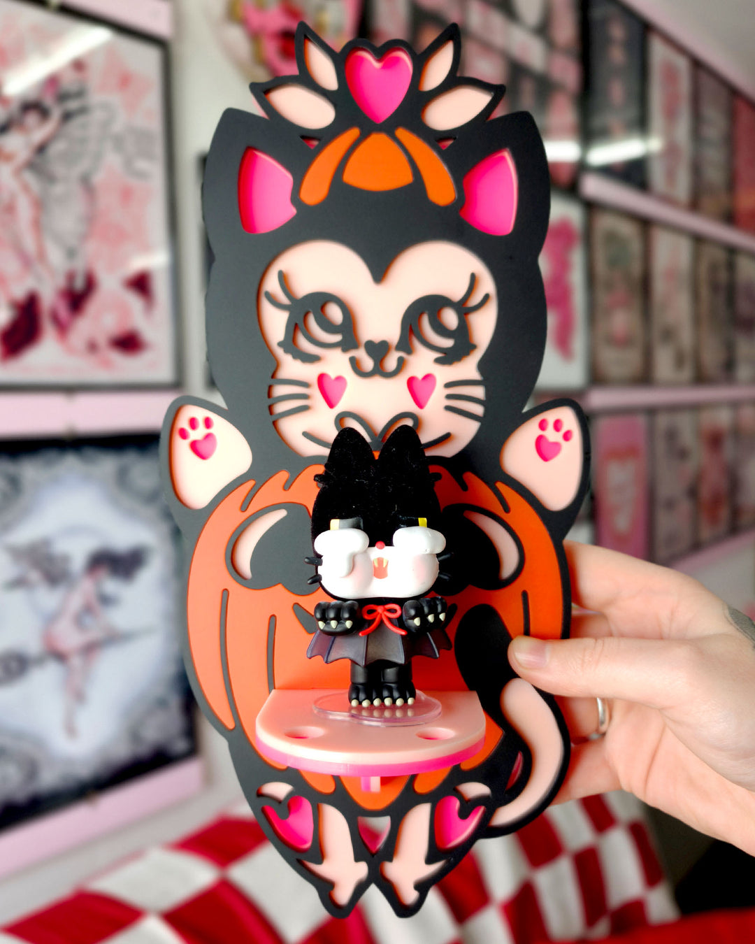 Pumpkin Kitty Shelf