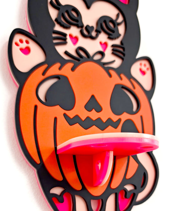 Pumpkin Kitty Shelf