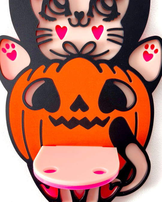 Pumpkin Kitty Shelf