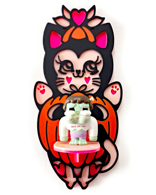 Pumpkin Kitty Shelf