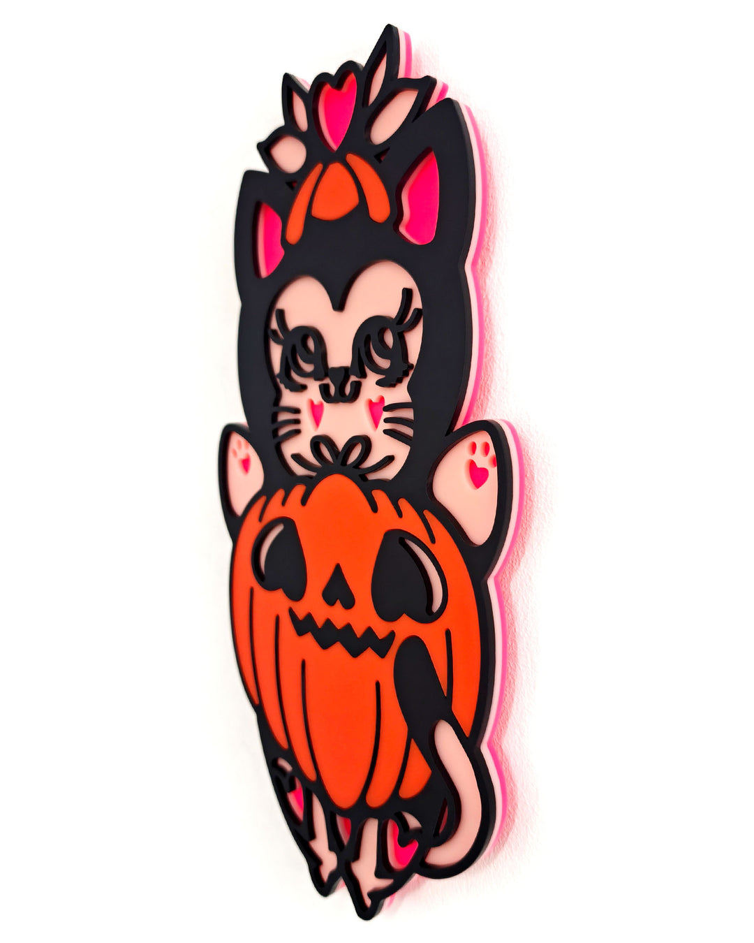 Pumpkin Kitty - Wall Hanging - Small