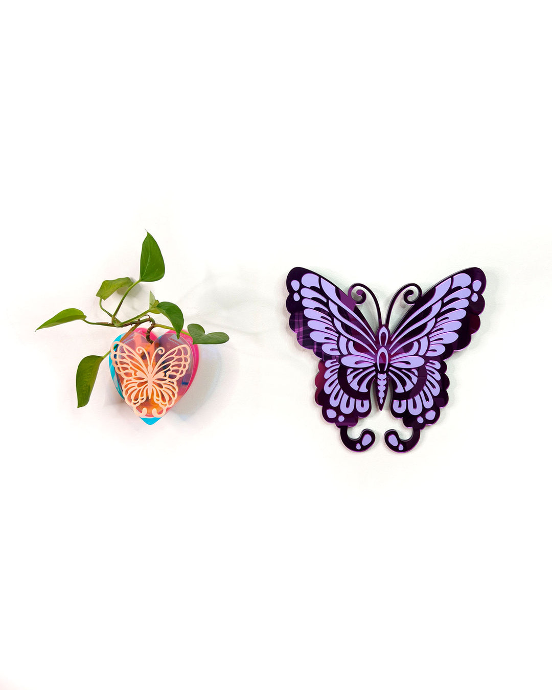 Butterfly Wall Hanging (Purple Mirror)