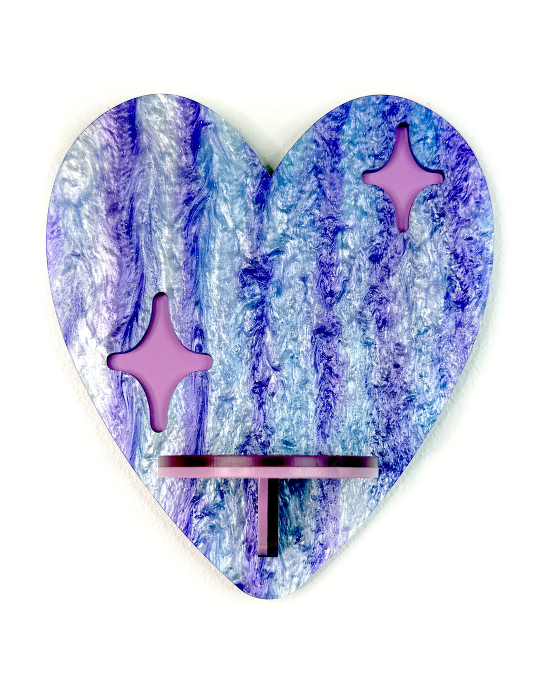 Heart Shelf (Lilac Swirls)