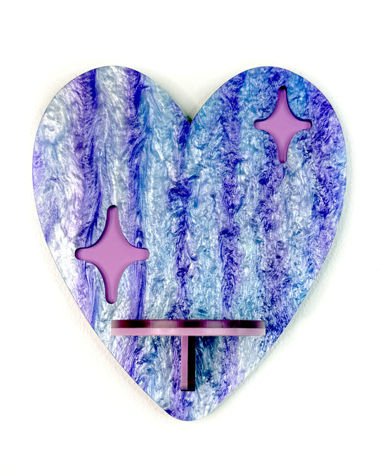 Heart Shelf (Lilac Swirls)