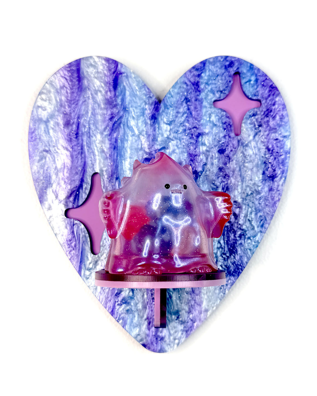 Heart Shelf (Lilac Swirls)
