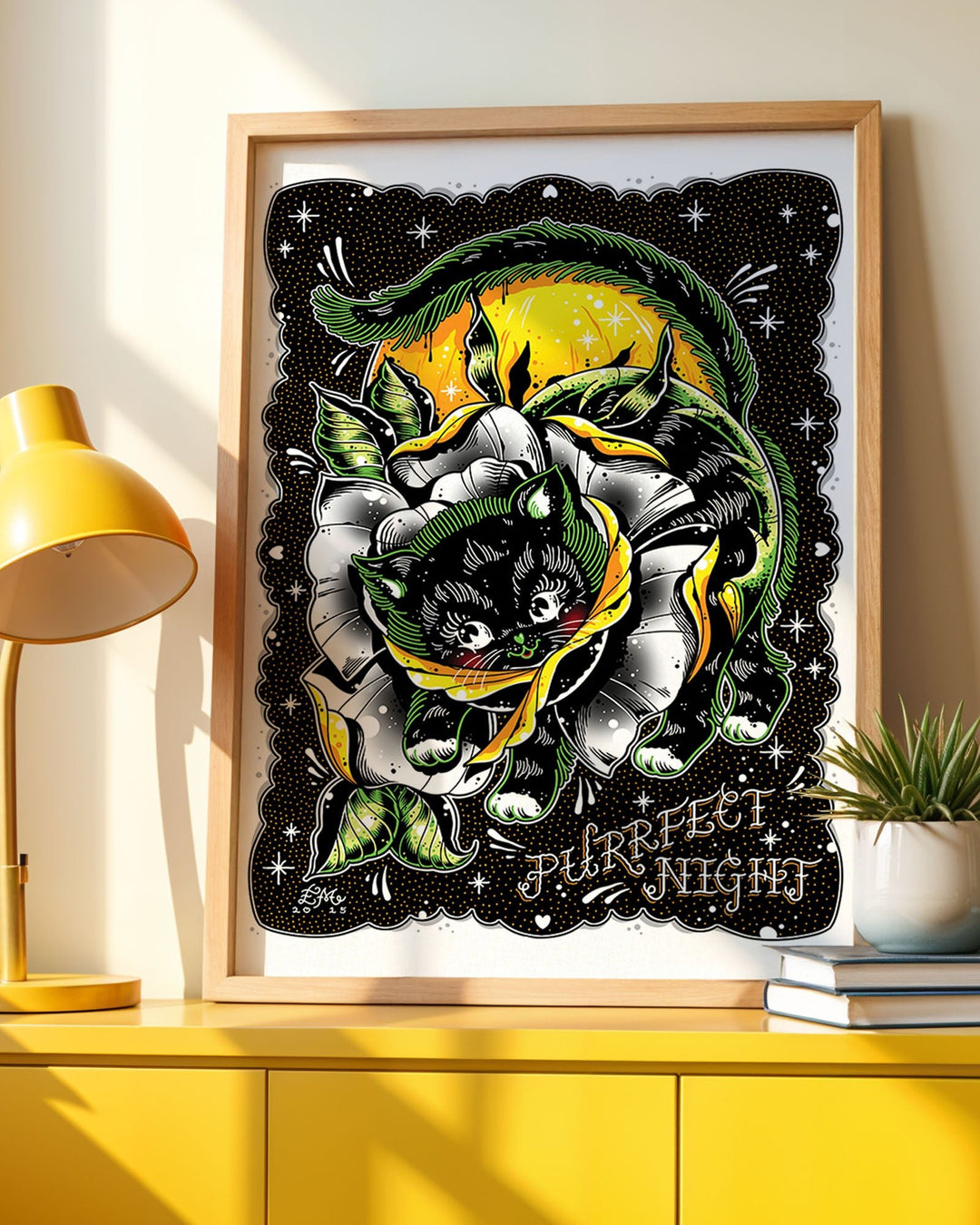 Purrfect Night Print - Ella Mobbs