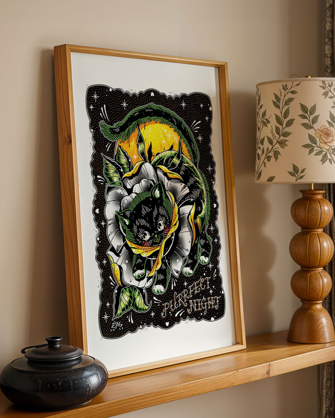 Purrfect Night Print - Ella Mobbs