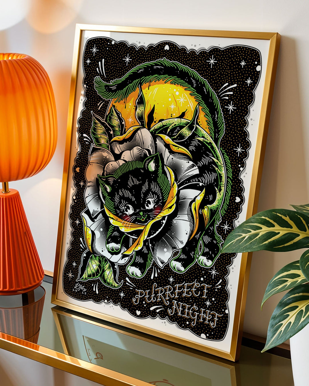 Purrfect Night Print - Ella Mobbs