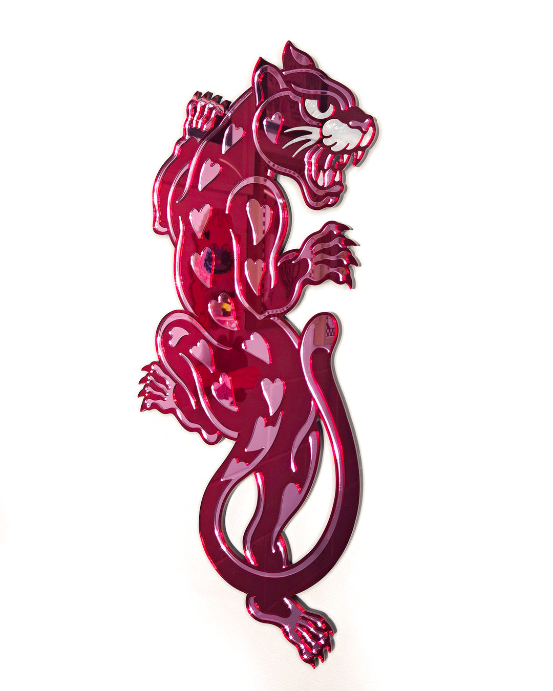 Panther Wall Hanging (Red Mirror)