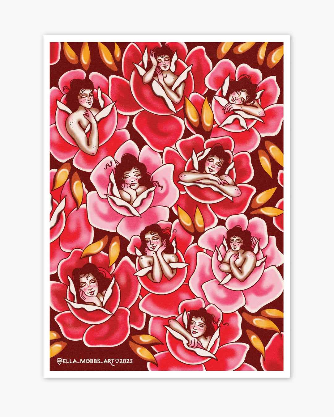 Rest and Roses Print - Ella Mobbs
