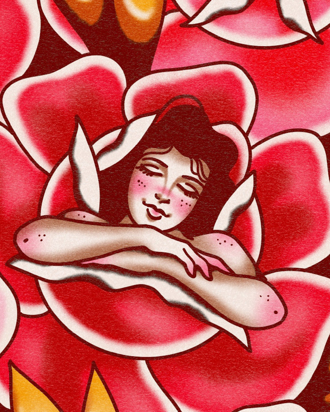 Rest and Roses Print - Ella Mobbs